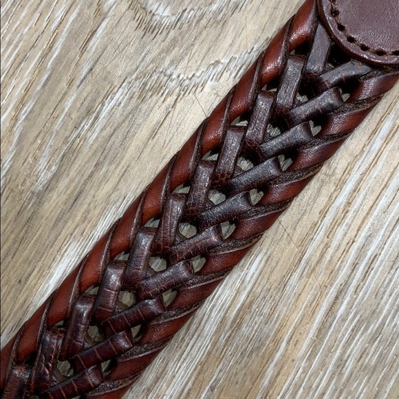 FOSSIL Woven Leather Western Style Belt size M - Picture 5 of 5